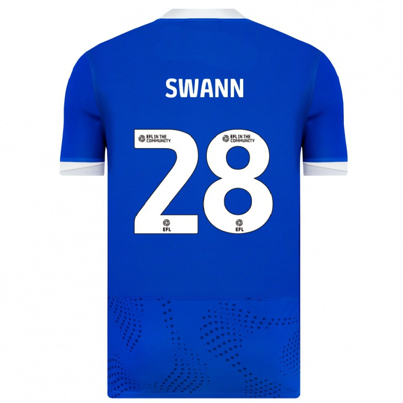Danxen Hombre Camiseta Reuben Swann #28 Azul Blanco 1ª Equipación 2025/26 La Camisa