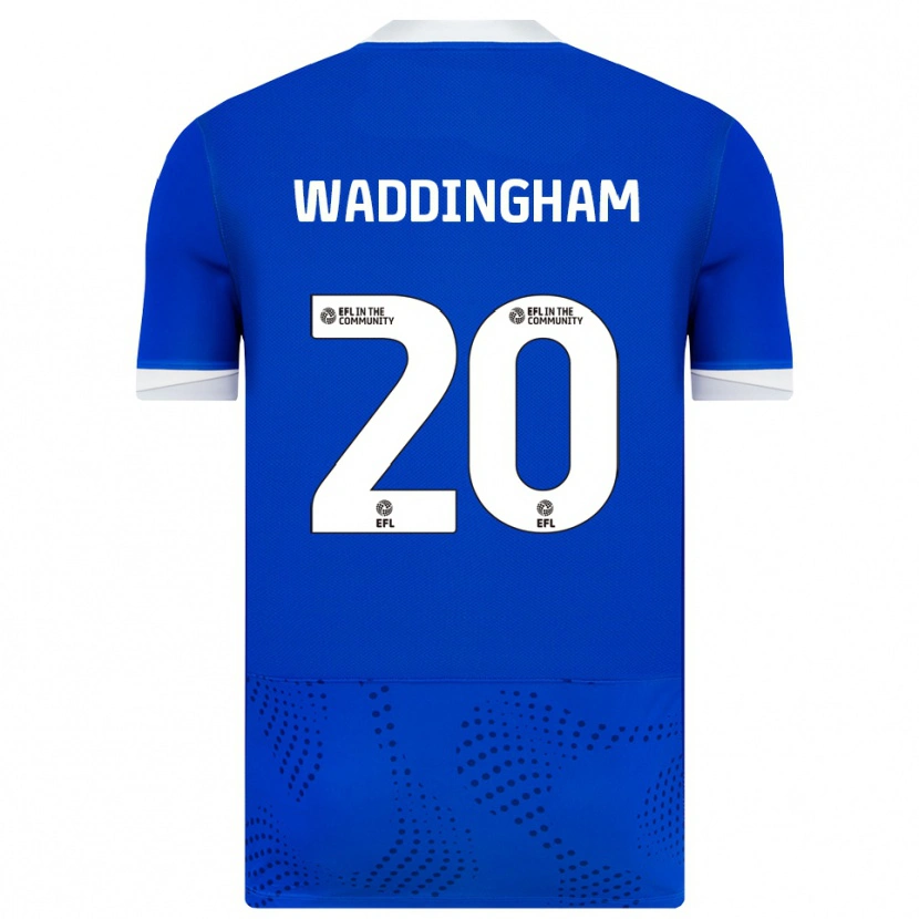 Danxen Hombre Camiseta Thomas Waddingham #20 Azul Blanco 1ª Equipación 2025/26 La Camisa