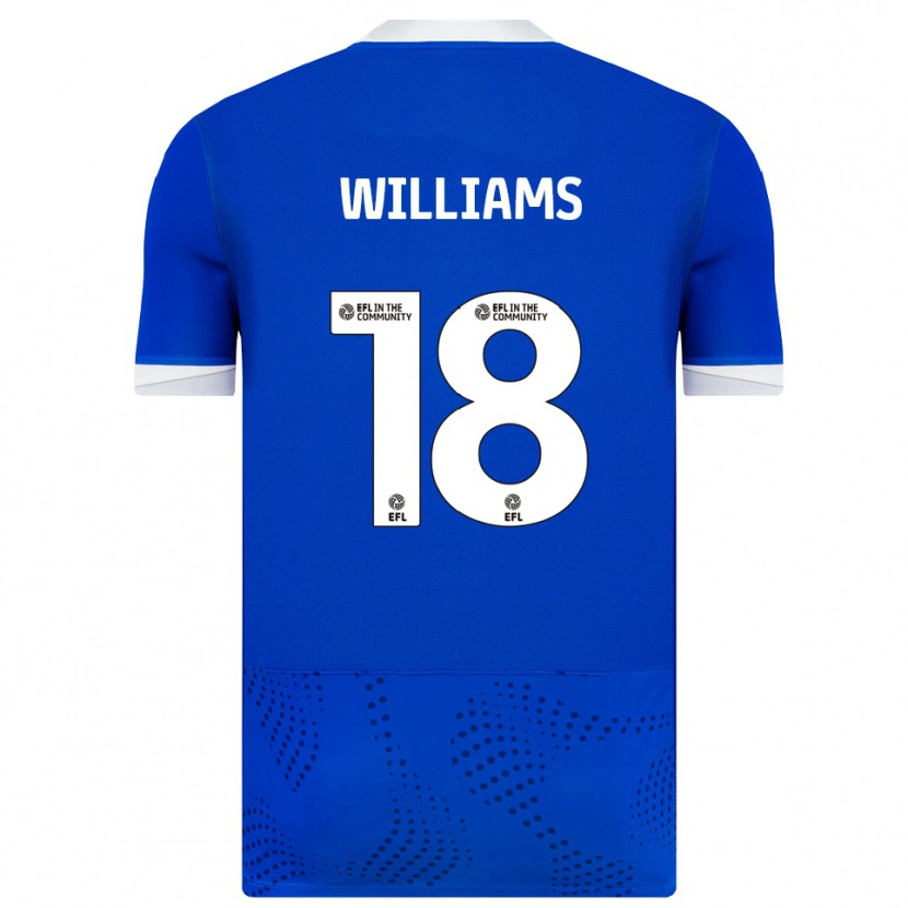 Danxen Hombre Camiseta Scarlett Williams #18 Azul Blanco 1ª Equipación 2025/26 La Camisa