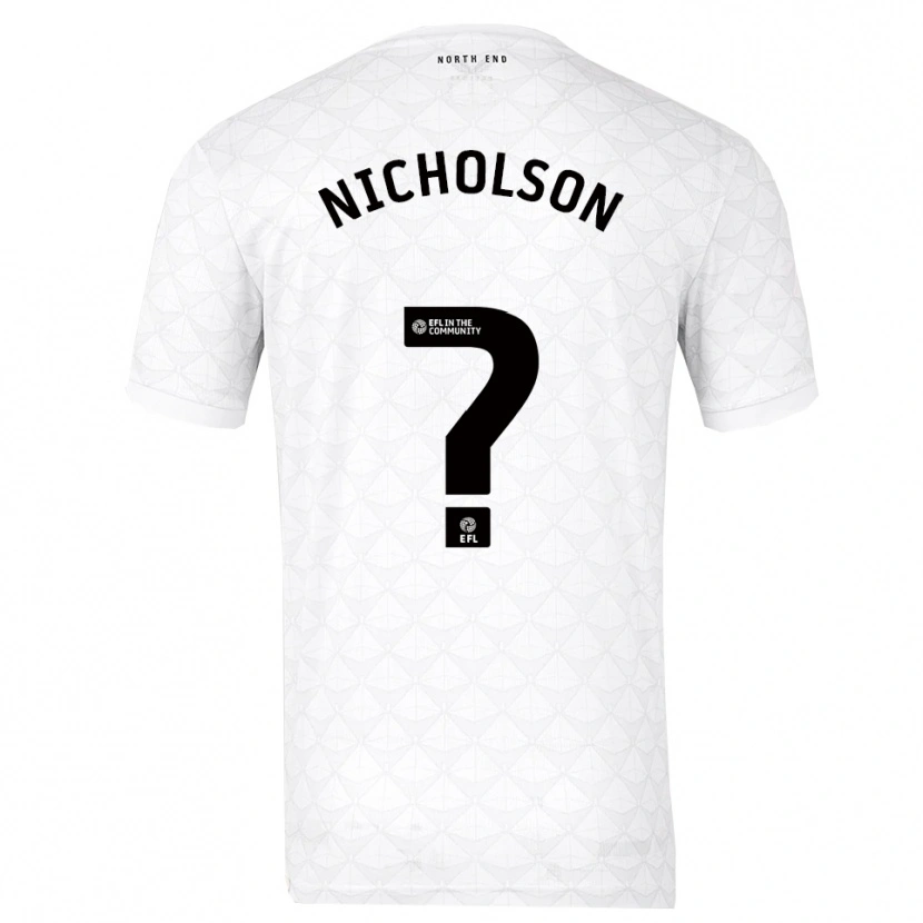 Danxen Hombre Camiseta Joseph Nicholson #0 Blanco Rojo 1ª Equipación 2025/26 La Camisa