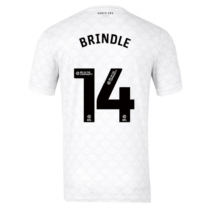 Danxen Hombre Camiseta Jonny Brindle #14 Blanco Rojo 1ª Equipación 2025/26 La Camisa