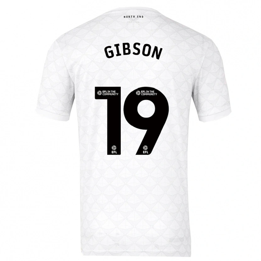 Danxen Hombre Camiseta Lewis Gibson #19 Blanco Rojo 1ª Equipación 2025/26 La Camisa