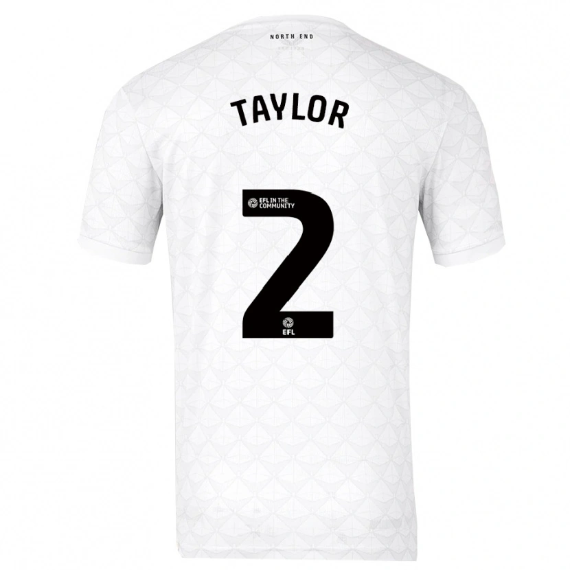 Danxen Hombre Camiseta Alex Taylor #2 Blanco Rojo 1ª Equipación 2025/26 La Camisa