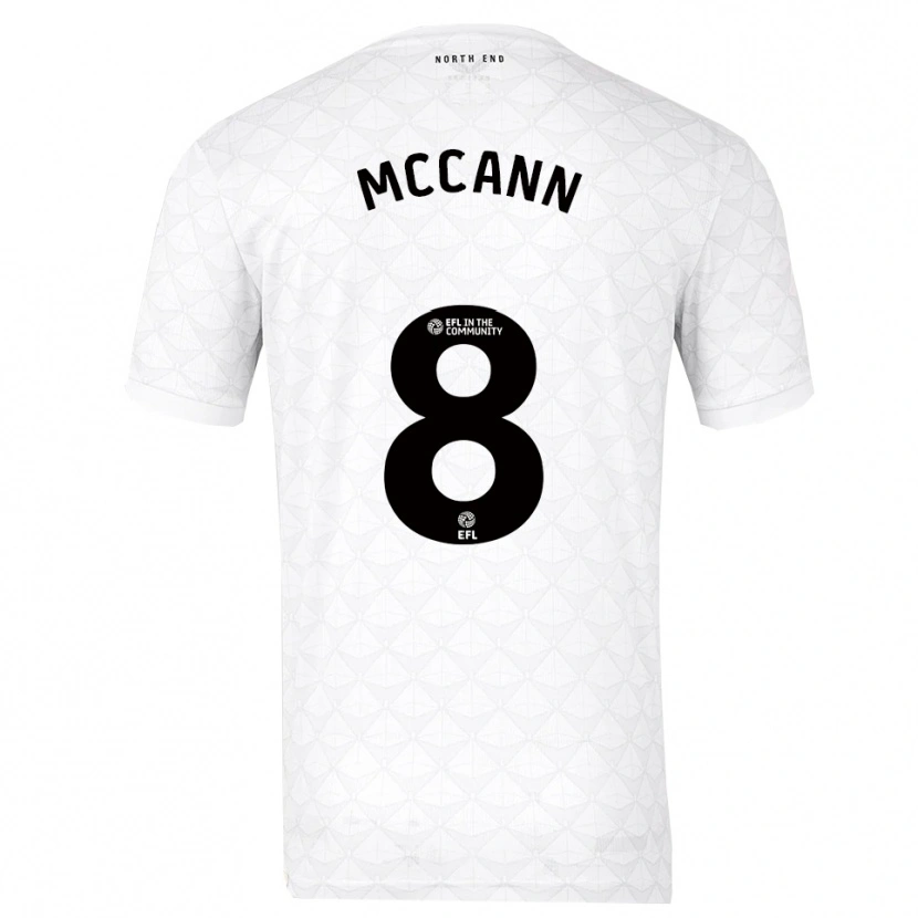 Danxen Hombre Camiseta Ali Mccann #8 Blanco Rojo 1ª Equipación 2025/26 La Camisa