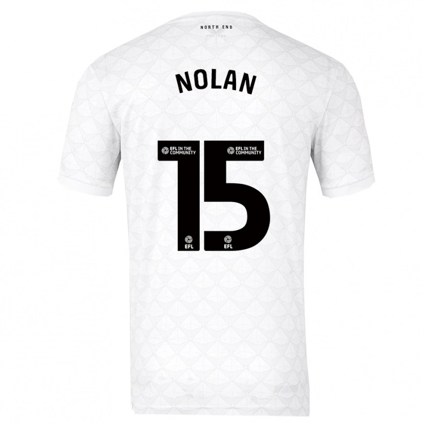 Danxen Hombre Camiseta Ed Nolan #15 Blanco Rojo 1ª Equipación 2025/26 La Camisa