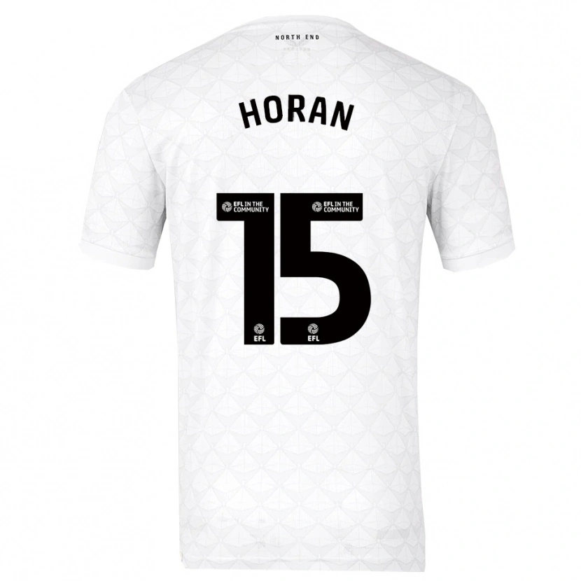 Danxen Hombre Camiseta Ellis Horan #15 Blanco Rojo 1ª Equipación 2025/26 La Camisa