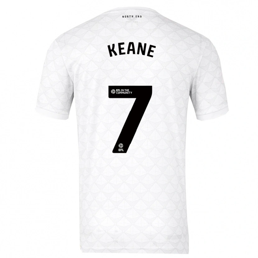 Danxen Hombre Camiseta Will Keane #7 Blanco Rojo 1ª Equipación 2025/26 La Camisa