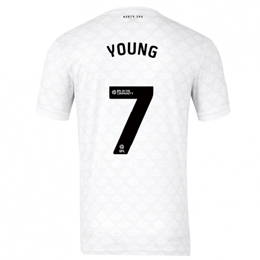 Danxen Hombre Camiseta Danielle Young #7 Blanco Rojo 1ª Equipación 2025/26 La Camisa