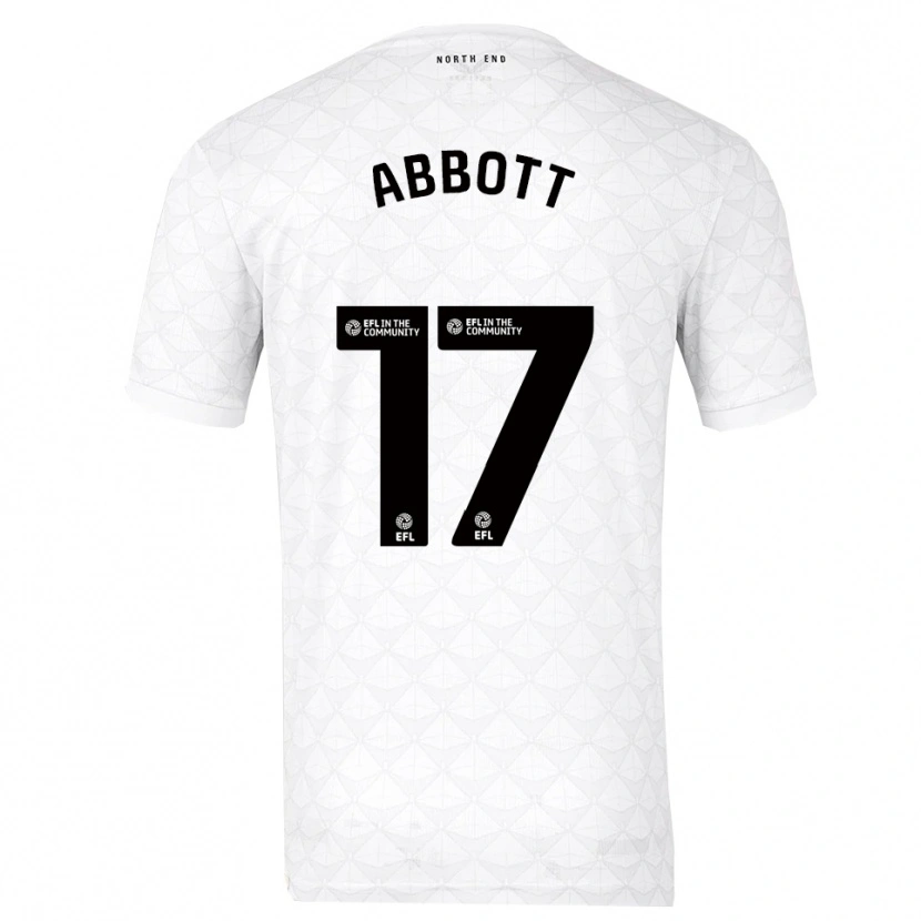 Danxen Hombre Camiseta Becky Abbott #17 Blanco Rojo 1ª Equipación 2025/26 La Camisa