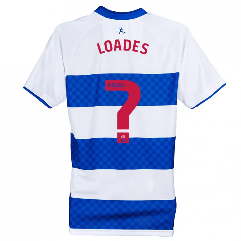 Danxen Hombre Camiseta Callum Loades #0 Azul Blanco 1ª Equipación 2025/26 La Camisa