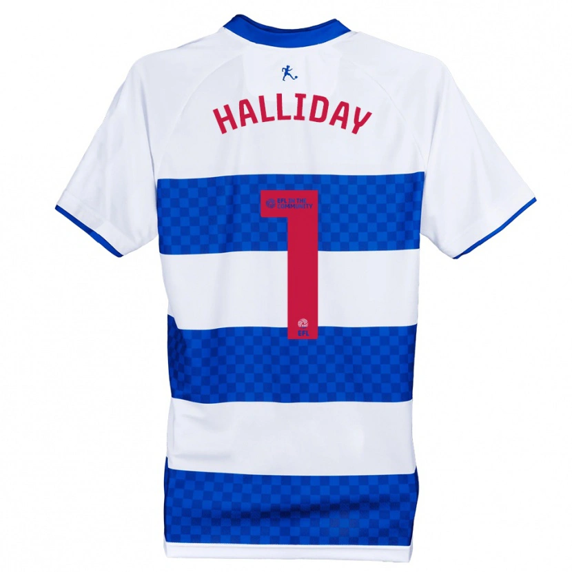 Danxen Hombre Camiseta Joel Halliday #1 Azul Blanco 1ª Equipación 2025/26 La Camisa