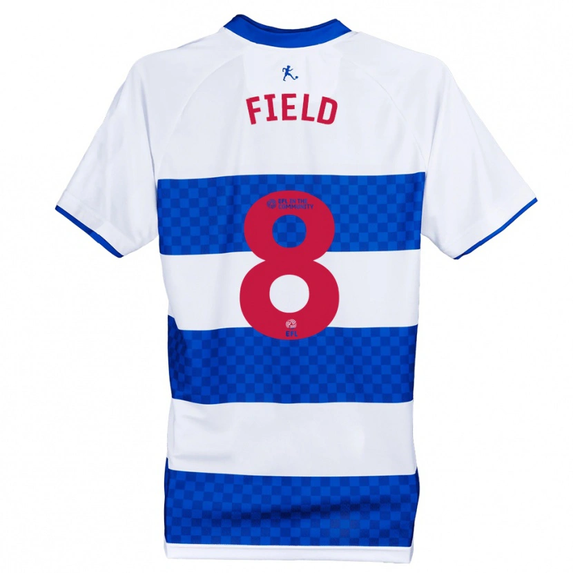 Danxen Hombre Camiseta Sam Field #8 Azul Blanco 1ª Equipación 2025/26 La Camisa