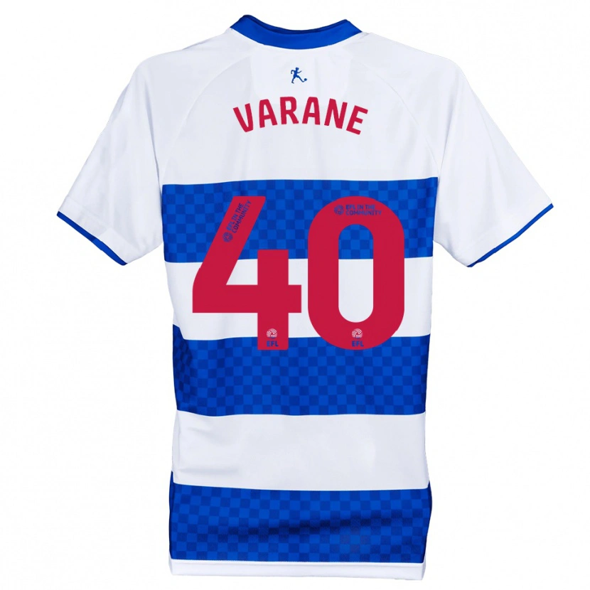 Danxen Hombre Camiseta Jonathan Varane #40 Azul Blanco 1ª Equipación 2025/26 La Camisa