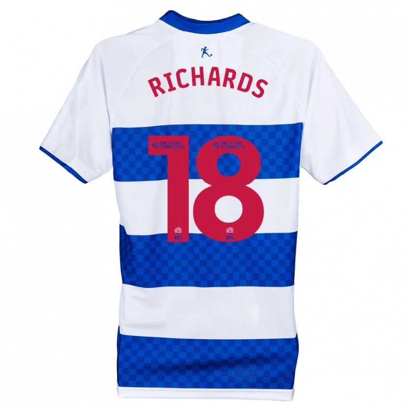 Danxen Hombre Camiseta Taylor Richards #18 Azul Blanco 1ª Equipación 2025/26 La Camisa
