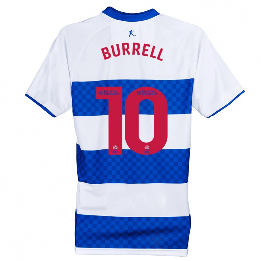Danxen Hombre Camiseta Rumarn Burrell #10 Azul Blanco 1ª Equipación 2025/26 La Camisa