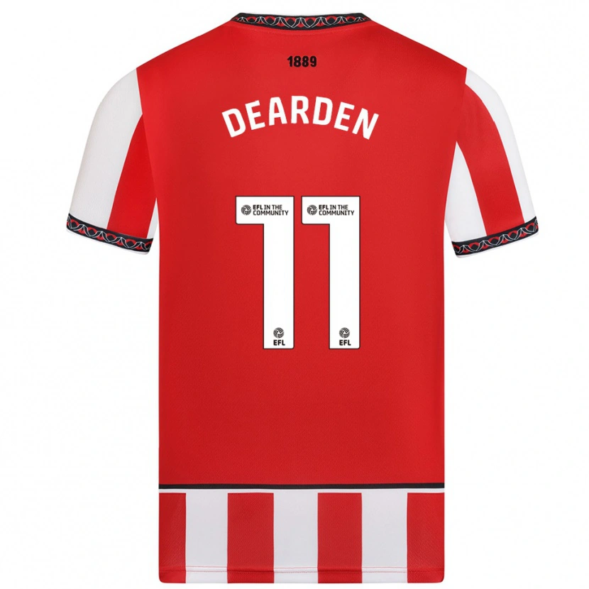 Danxen Hombre Camiseta Tom Dearden #11 Rojo Blanco 1ª Equipación 2025/26 La Camisa