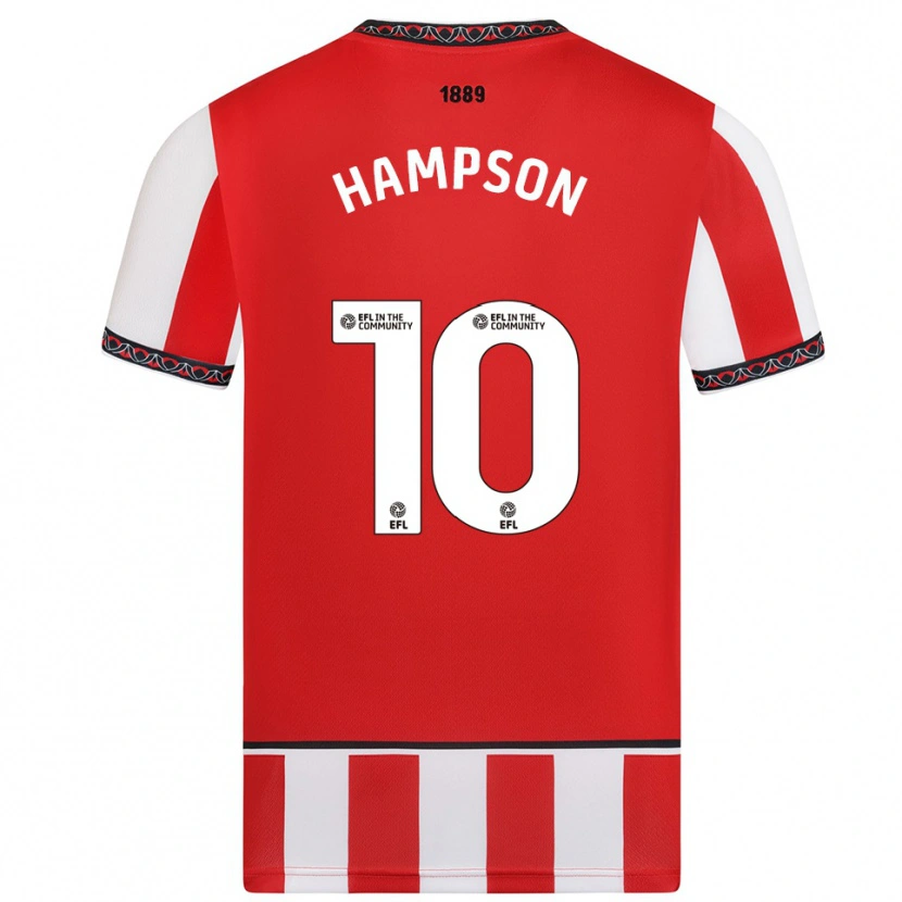 Danxen Hombre Camiseta Owen Hampson #10 Rojo Blanco 1ª Equipación 2025/26 La Camisa