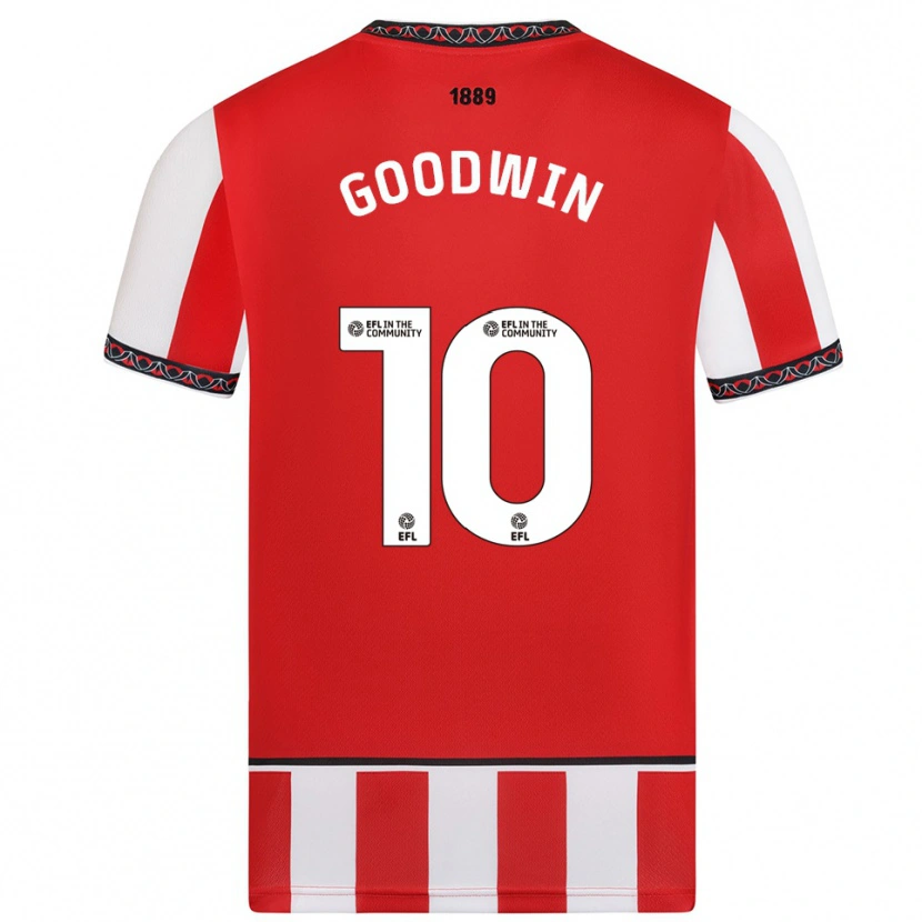 Danxen Hombre Camiseta Isobel Goodwin #10 Rojo Blanco 1ª Equipación 2025/26 La Camisa