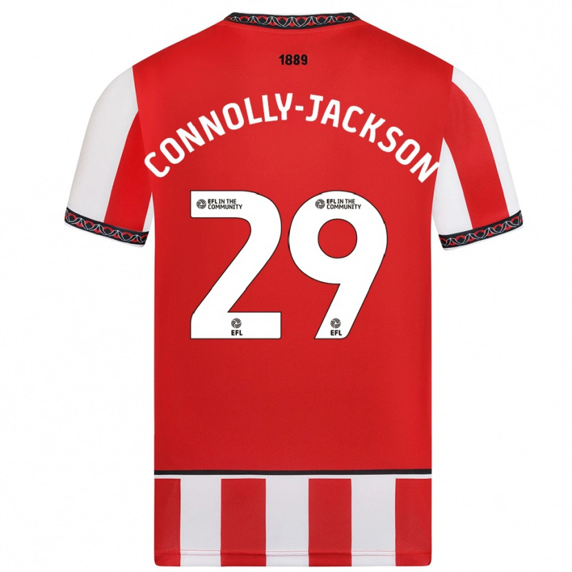 Danxen Hombre Camiseta Fallon Connolly-Jackson #29 Rojo Blanco 1ª Equipación 2025/26 La Camisa