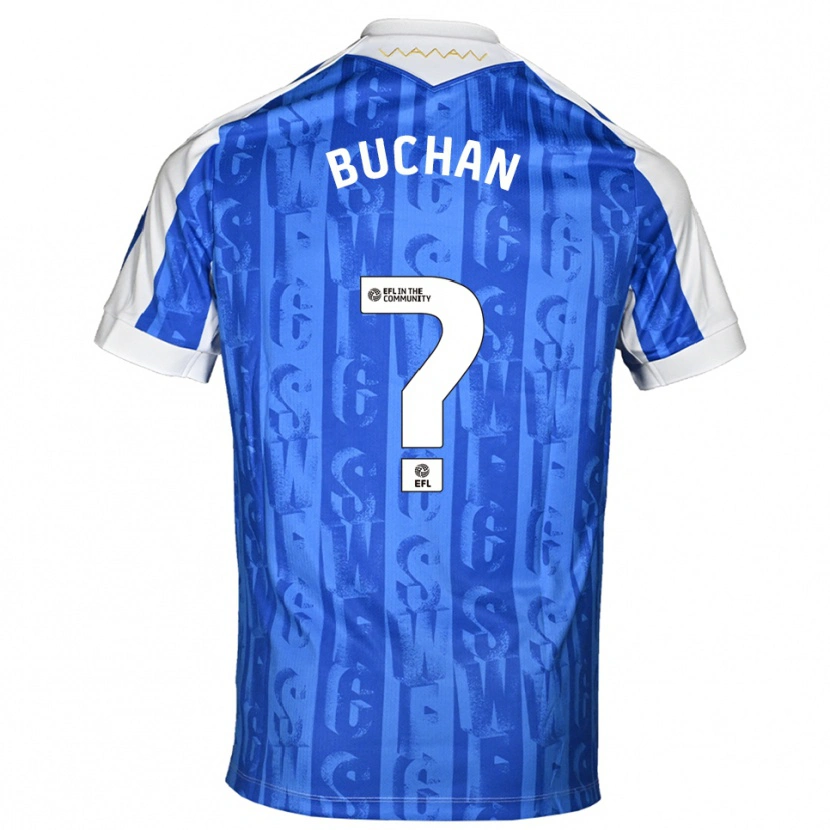 Danxen Hombre Camiseta Jay Buchan #0 Azul Blanco 1ª Equipación 2025/26 La Camisa