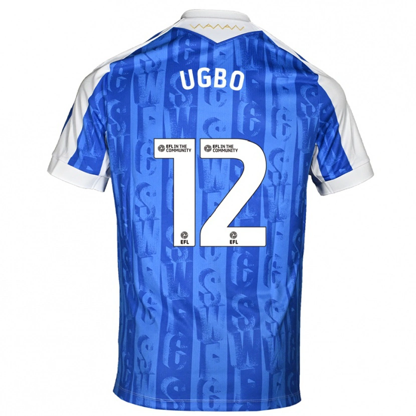 Danxen Hombre Camiseta Iké Ugbo #12 Azul Blanco 1ª Equipación 2025/26 La Camisa