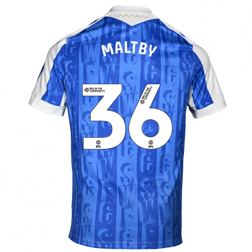 Danxen Hombre Camiseta Mackenzie Maltby #36 Azul Blanco 1ª Equipación 2025/26 La Camisa