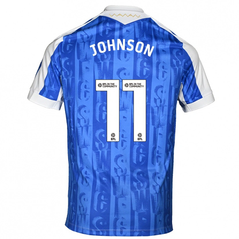 Danxen Hombre Camiseta Reece Johnson #11 Azul Blanco 1ª Equipación 2025/26 La Camisa