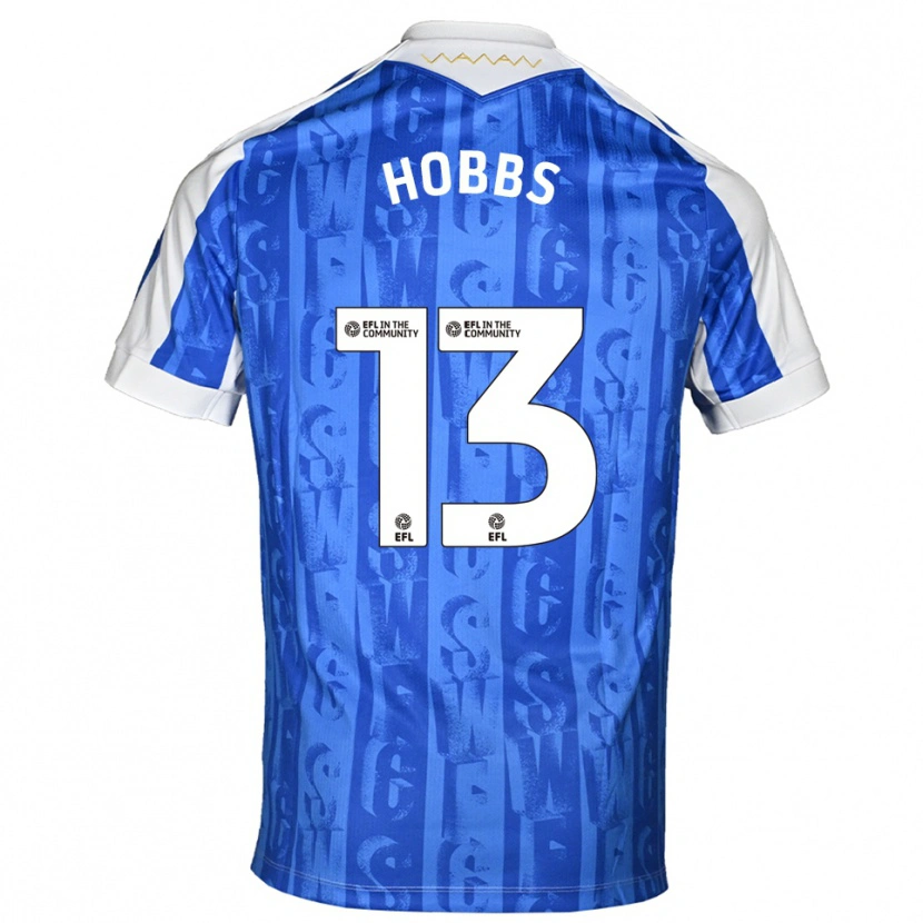 Danxen Hombre Camiseta Charlie Hobbs #13 Azul Blanco 1ª Equipación 2025/26 La Camisa