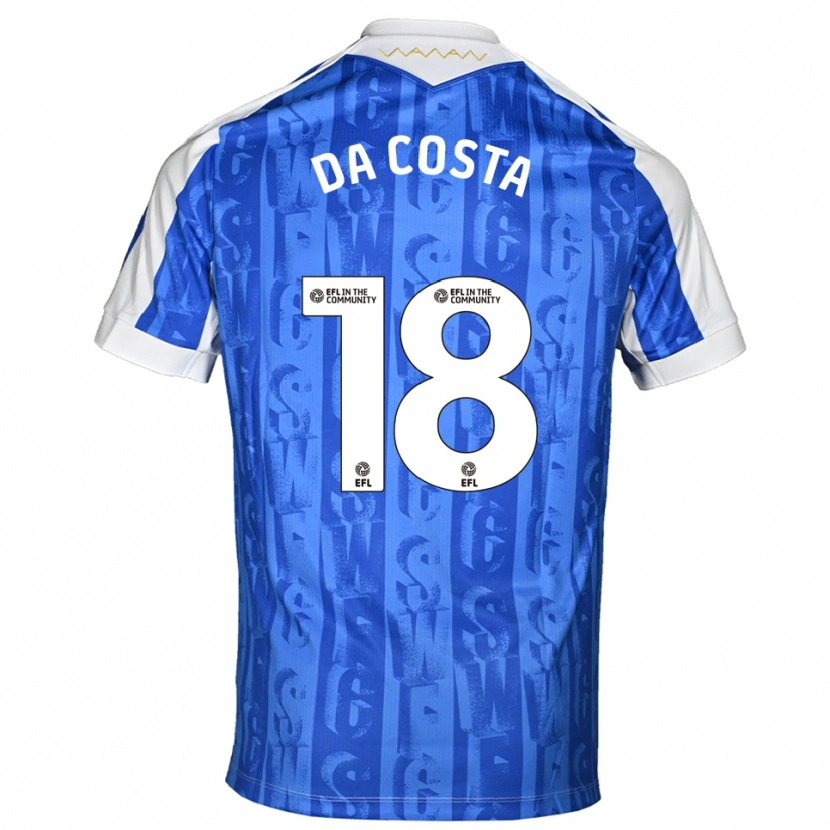 Danxen Hombre Camiseta Daniel Da Costa #18 Azul Blanco 1ª Equipación 2025/26 La Camisa