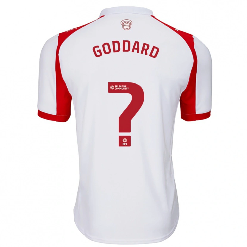 Danxen Hombre Camiseta Amy Goddard #0 Blanco Rojo 1ª Equipación 2025/26 La Camisa