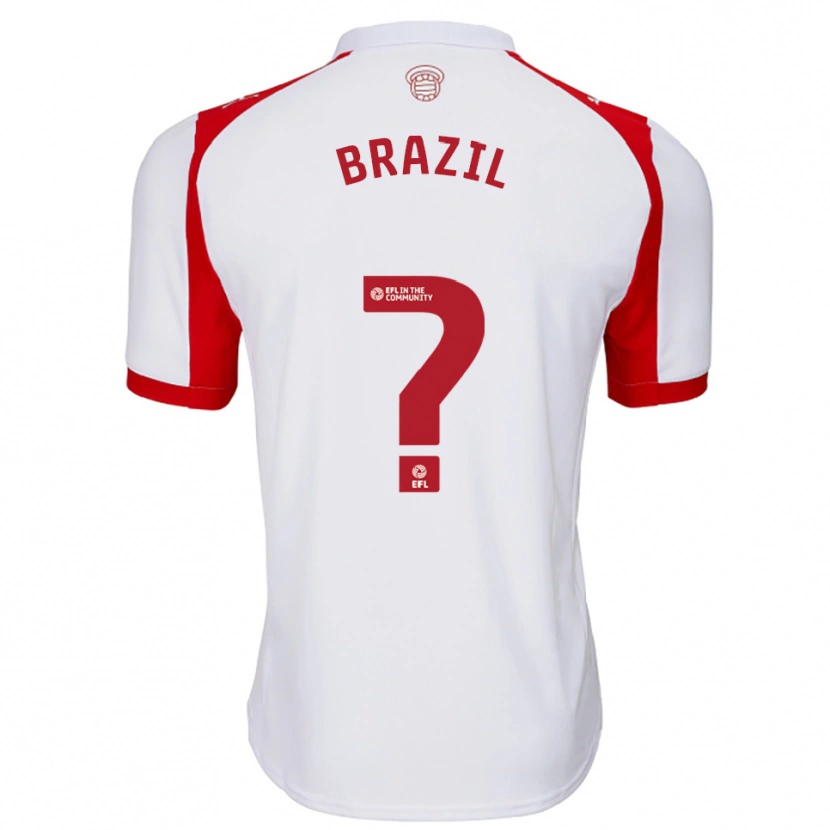 Danxen Hombre Camiseta Ellie Brazil #0 Blanco Rojo 1ª Equipación 2025/26 La Camisa