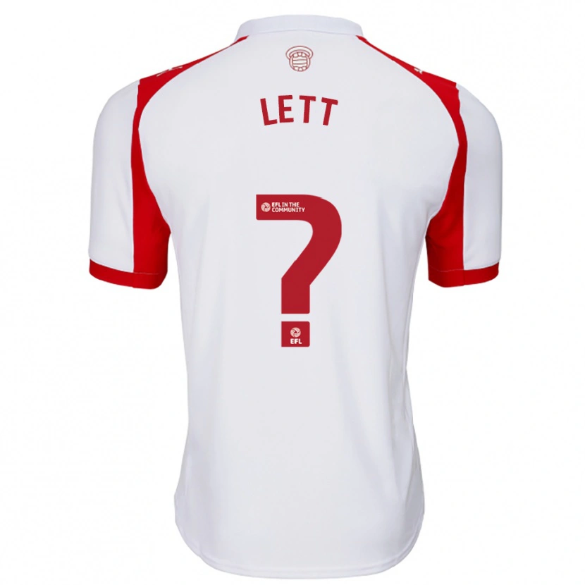 Danxen Hombre Camiseta Josh Lett #0 Blanco Rojo 1ª Equipación 2025/26 La Camisa
