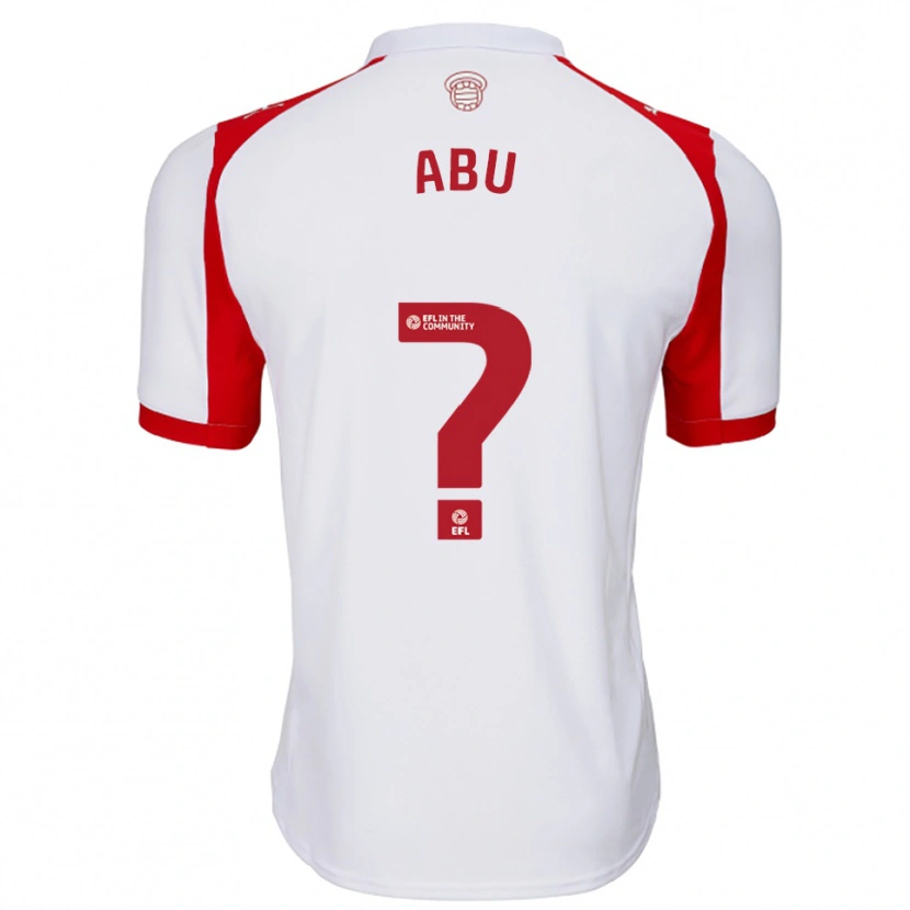 Danxen Hombre Camiseta Derrick Abu #0 Blanco Rojo 1ª Equipación 2025/26 La Camisa