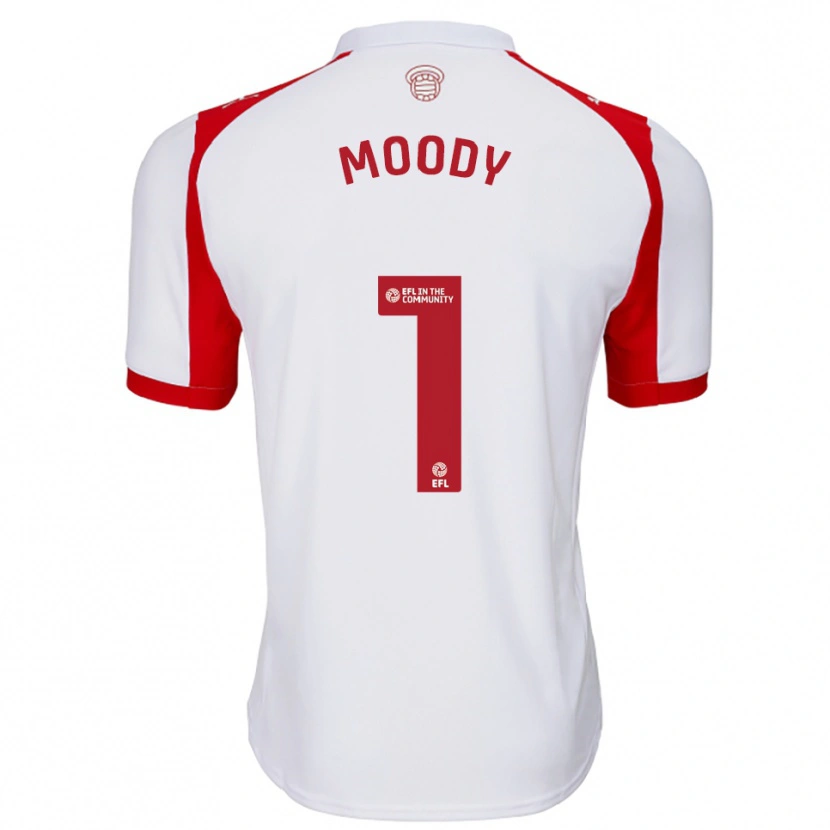 Danxen Hombre Camiseta Dylan Moody #1 Blanco Rojo 1ª Equipación 2025/26 La Camisa