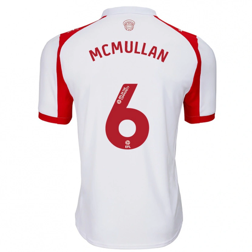 Danxen Hombre Camiseta Korban Mcmullan #6 Blanco Rojo 1ª Equipación 2025/26 La Camisa
