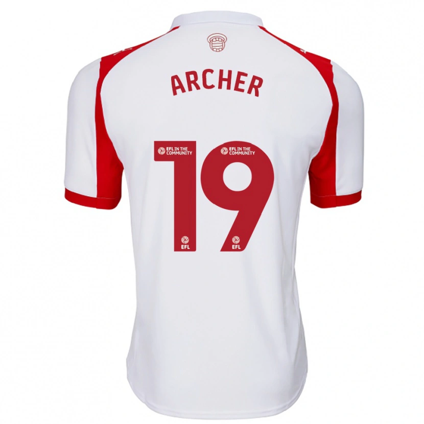 Danxen Hombre Camiseta Cameron Archer #19 Blanco Rojo 1ª Equipación 2025/26 La Camisa