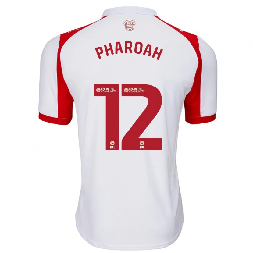 Danxen Hombre Camiseta Sophia Pharoah #12 Blanco Rojo 1ª Equipación 2025/26 La Camisa