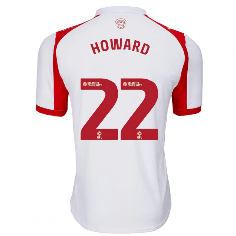 Danxen Hombre Camiseta Bethany-May Howard #22 Blanco Rojo 1ª Equipación 2025/26 La Camisa