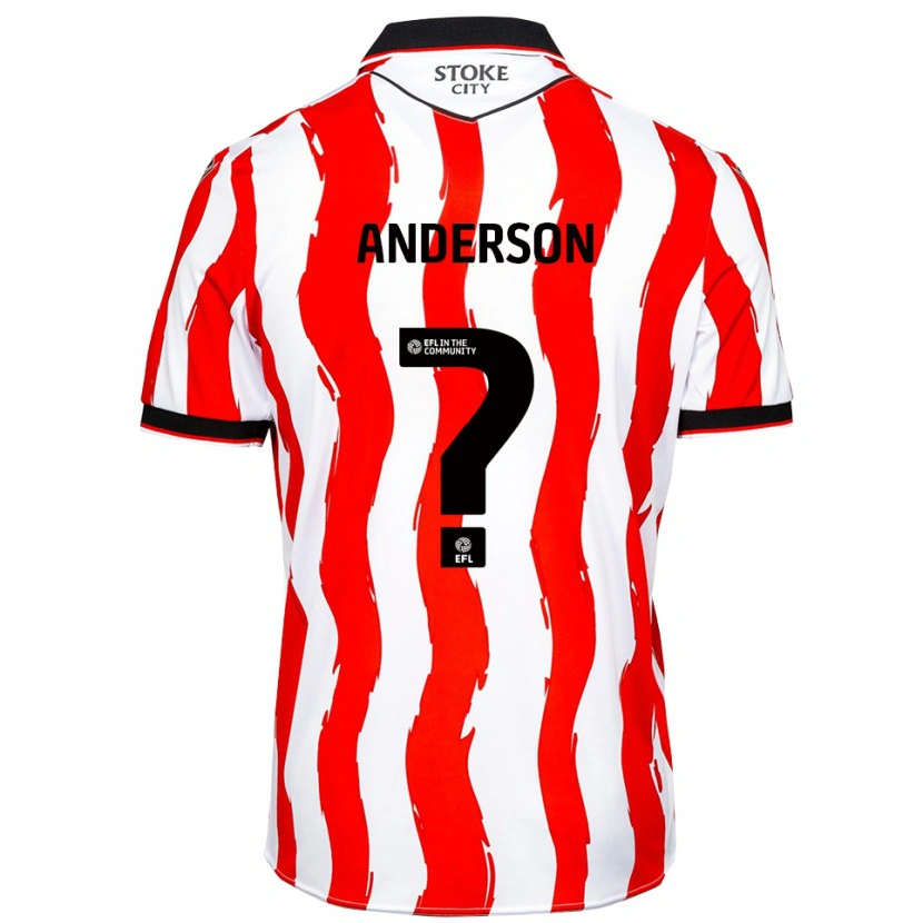 Danxen Hombre Camiseta Freddie Anderson #0 Blanco Rojo 1ª Equipación 2025/26 La Camisa