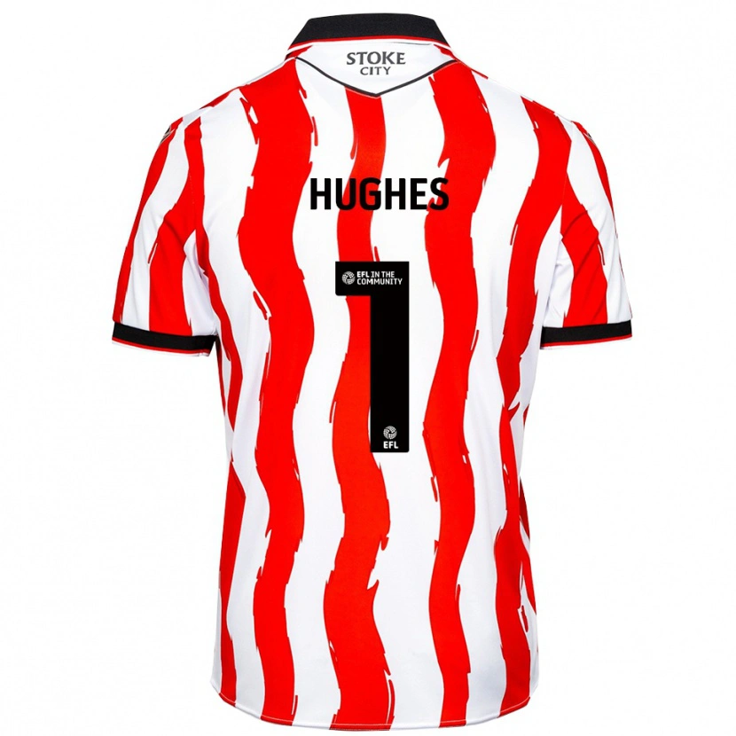 Danxen Hombre Camiseta Jonny Hughes #1 Blanco Rojo 1ª Equipación 2025/26 La Camisa