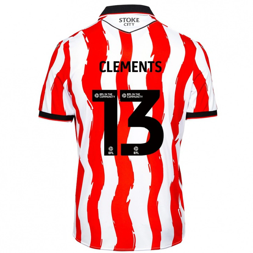Danxen Hombre Camiseta Daisy Clements #13 Blanco Rojo 1ª Equipación 2025/26 La Camisa