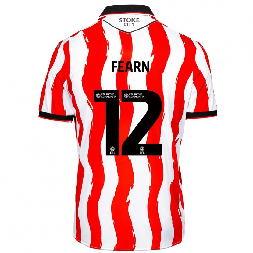 Danxen Hombre Camiseta Elliot Fearn #12 Blanco Rojo 1ª Equipación 2025/26 La Camisa