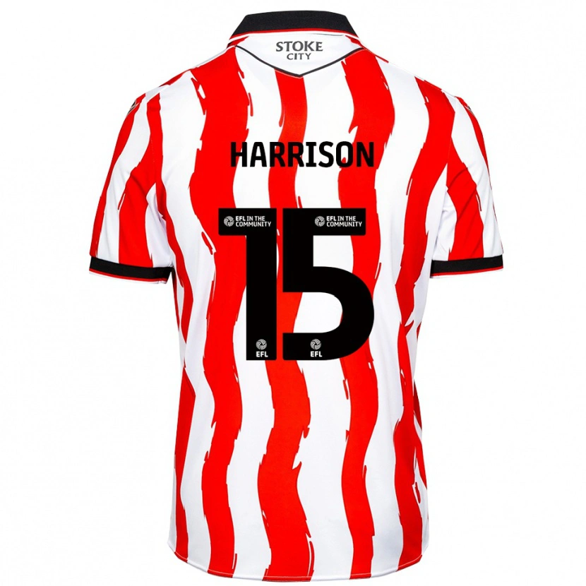 Danxen Hombre Camiseta Max Harrison #15 Blanco Rojo 1ª Equipación 2025/26 La Camisa