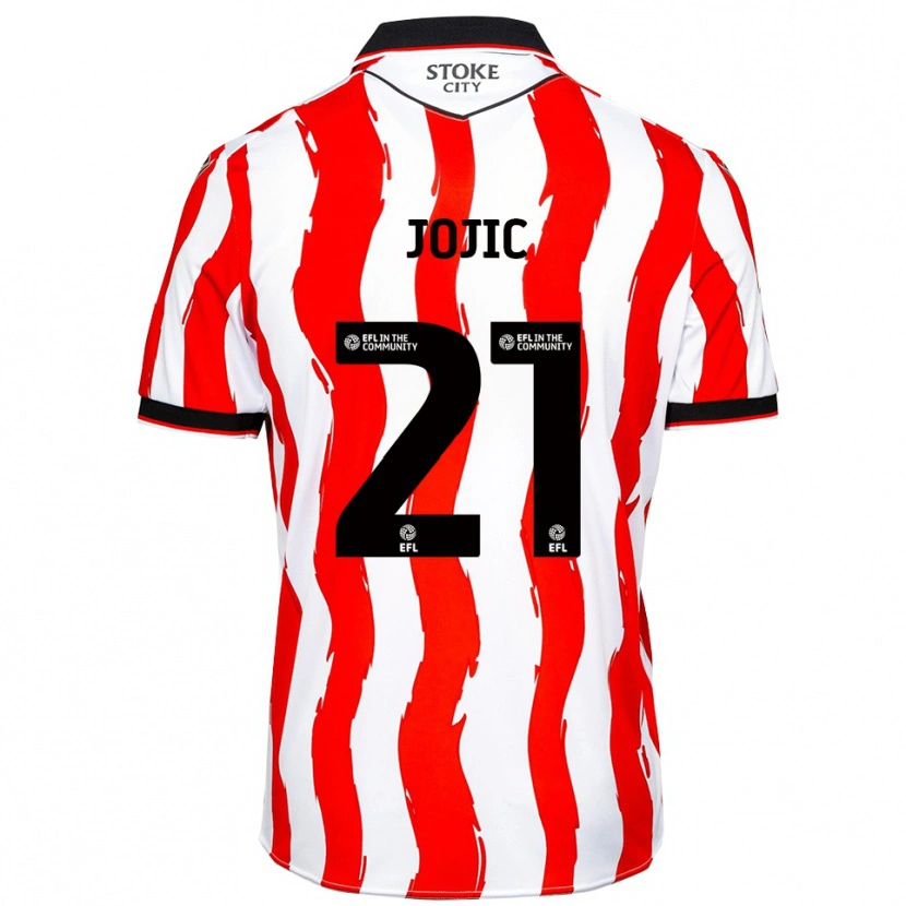 Danxen Hombre Camiseta Nikola Jojic #21 Blanco Rojo 1ª Equipación 2025/26 La Camisa