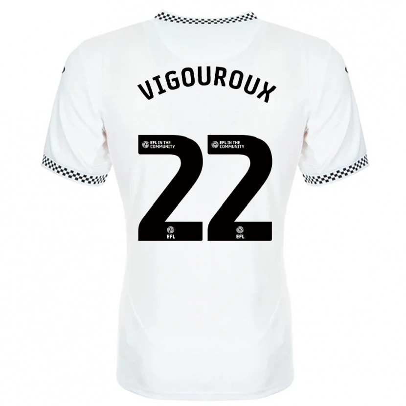 Danxen Hombre Camiseta Lawrence Vigouroux #22 Blanco Naranja 1ª Equipación 2025/26 La Camisa