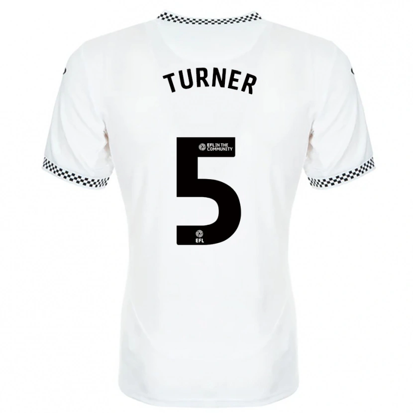 Danxen Hombre Camiseta Steph Turner #5 Blanco Naranja 1ª Equipación 2025/26 La Camisa