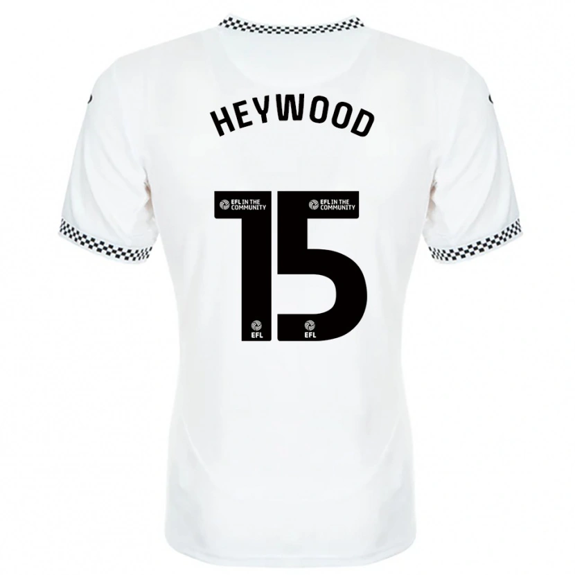 Danxen Hombre Camiseta Carter Heywood #15 Blanco Naranja 1ª Equipación 2025/26 La Camisa