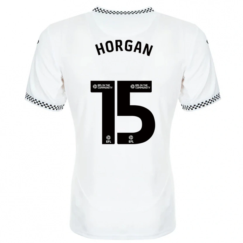 Danxen Hombre Camiseta Gwenan Horgan #15 Blanco Naranja 1ª Equipación 2025/26 La Camisa