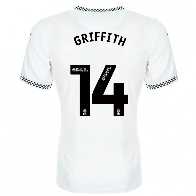 Danxen Hombre Camiseta Yori Griffith #14 Blanco Naranja 1ª Equipación 2025/26 La Camisa