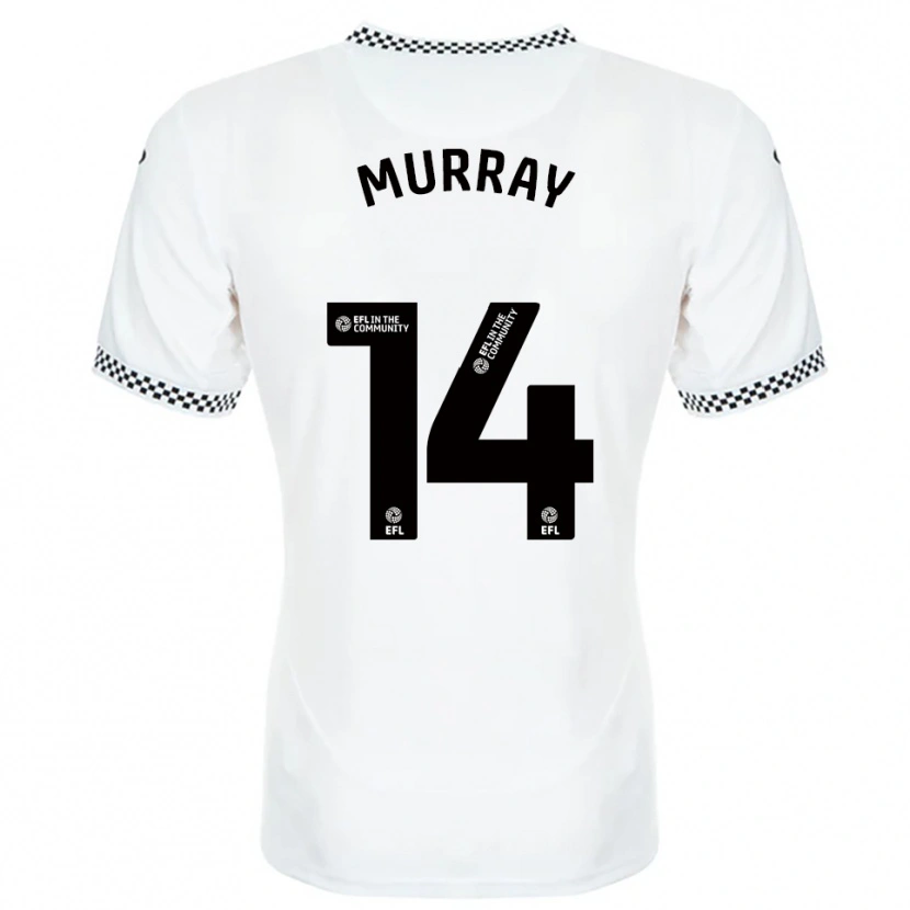 Danxen Hombre Camiseta Maddy Murray #14 Blanco Naranja 1ª Equipación 2025/26 La Camisa